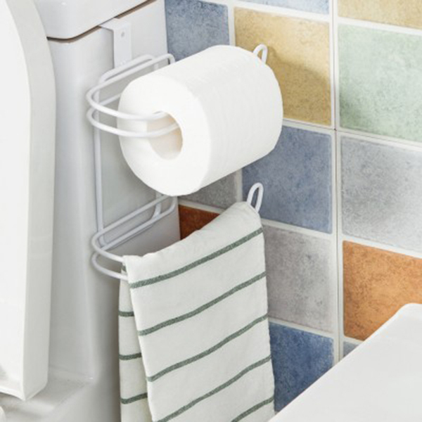 Toalettrullhållare Dörr Baksida Hängande handduksställ Vävnadsrulle Köksskåp Papperförvaring
