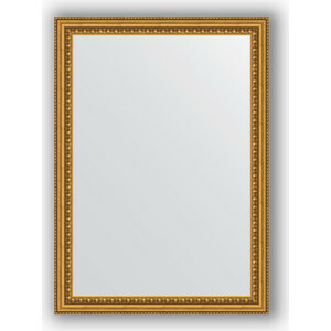 Mirror in a baguette frame, swivel Evoform Definite 52x72 cm, gold beads 46 mm (BY 0792)