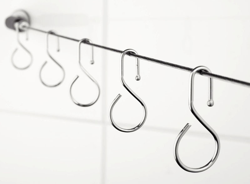 Váratlan ötletek a fürdőszobai függöny hagyományos gyűrűinek használatára