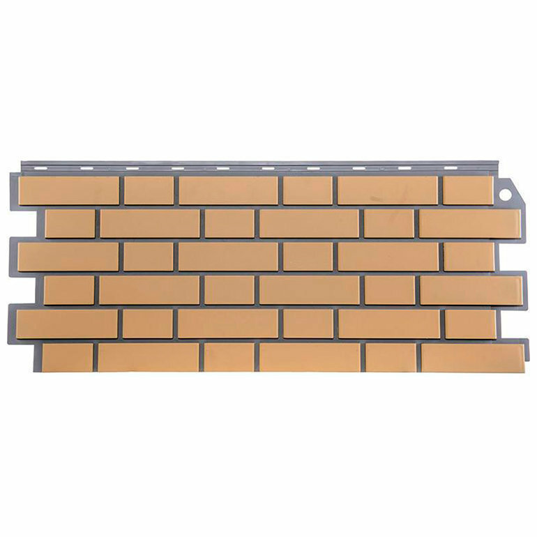 Facade panel FineBer, cladding brick, yellow color, 1.137 х 0.47 m