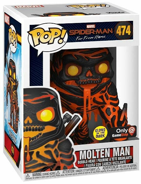 Spider-Man: Far From Home - Figurine Molten Man brille dans le noir Exc 9,5 cm