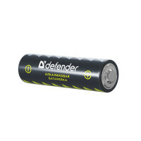 Batterij Defender LR6-4B AA, alkaline, 4 stuks