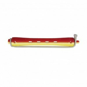 Kerek elasztikus hideg hajcsavaró sárga piros Dewal Professional 70 mm * 8,5 mm