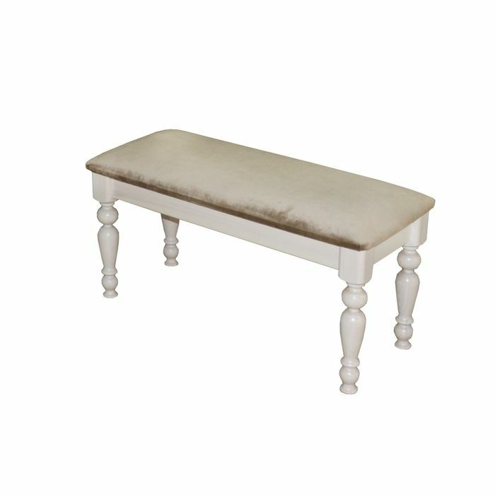 Bench No. 12 white translucent, upholstery color MIX