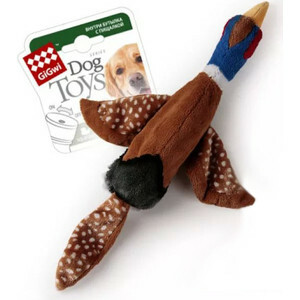 GiGwi צעצועי כלב סקוויקר ציפור עם בקבוקי פלסטיק חורקים לכלבים (75225)