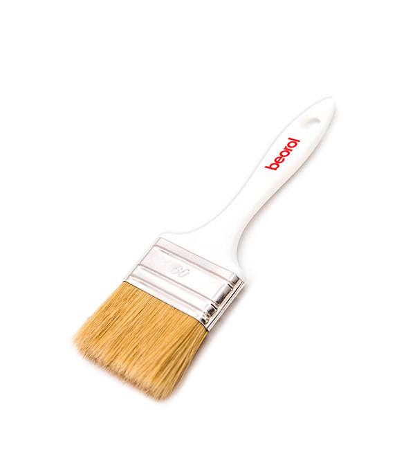 Flat natural bristle brush Beorol 60x15 mm for alkyd-based enamels and varnishes