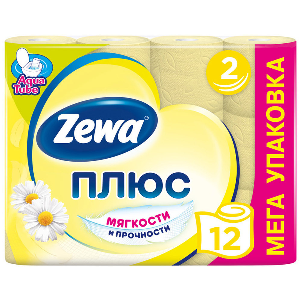 Zewa Plus Papier toaletowy Rumianek 2 warstwy 12 rolek