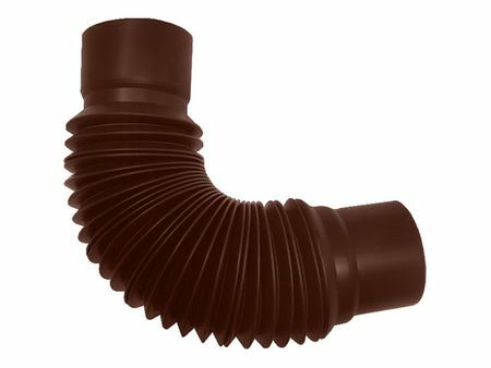 Elleboog flexibel PVC Murol D80mm bruin