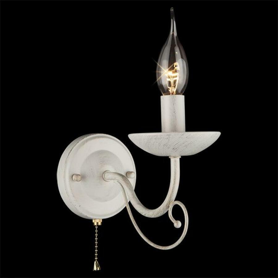 Svíčka (nástěnná lampa) Eurosvet Classic 22404/1 bílá se zlatem