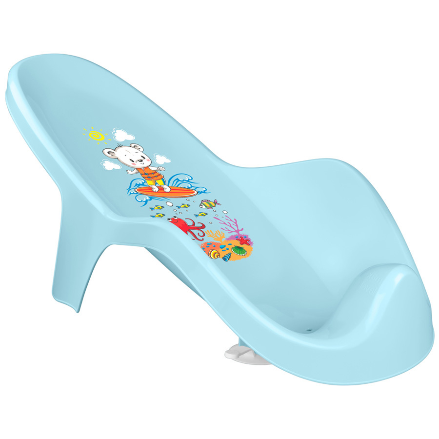Slide Plastishka for bathing children with blue decor, 483 * 240 * 196mm