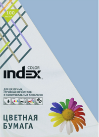 Fargepapir Indeksfarge, 80 g / m2, A4, blå-cyan, 100 ark