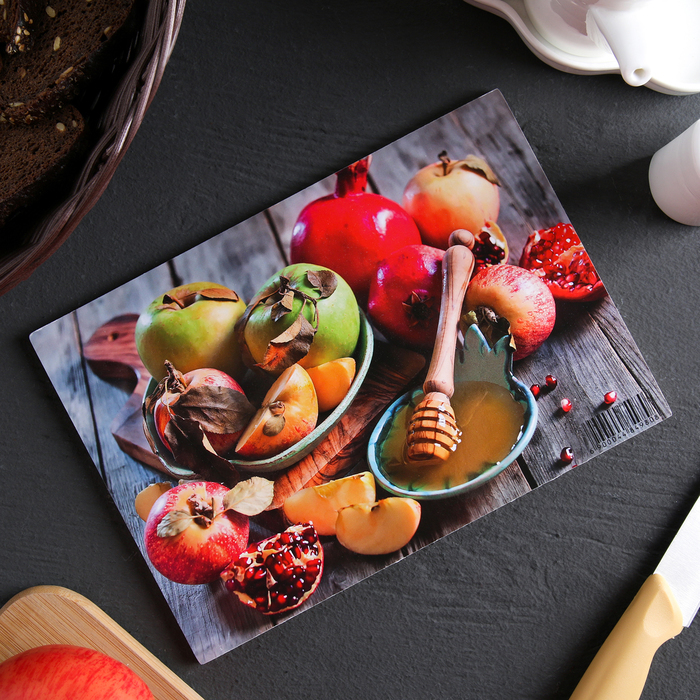 Snijplank " Herfstfruit", 22,5 × 15,5 × 0,5 cm