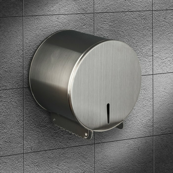 Toiletpapier dispenser, RVS 16x15x12 cm