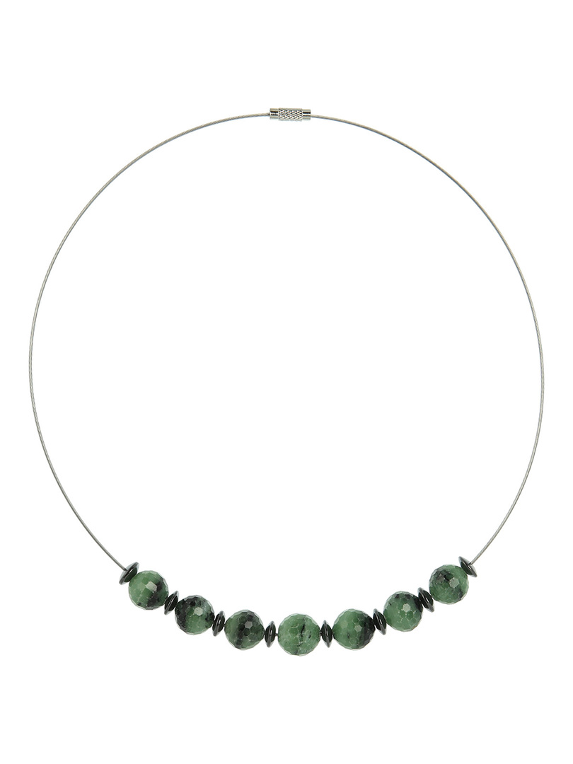 Dámske koráliky My-bijou 303-1467 zelená / sivá