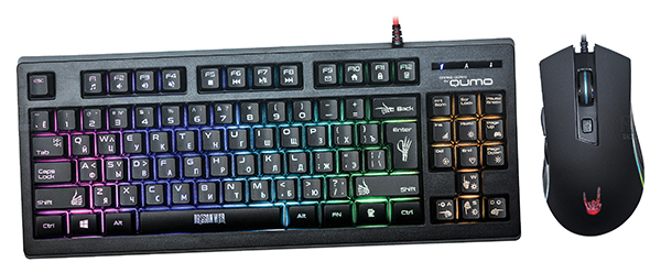 Herná membrána klávesnice Qumo Dragon War Pandemonium + myš Qumo Dragon War Pandemonium Optická podsvietená pre PC (K16 / M58)