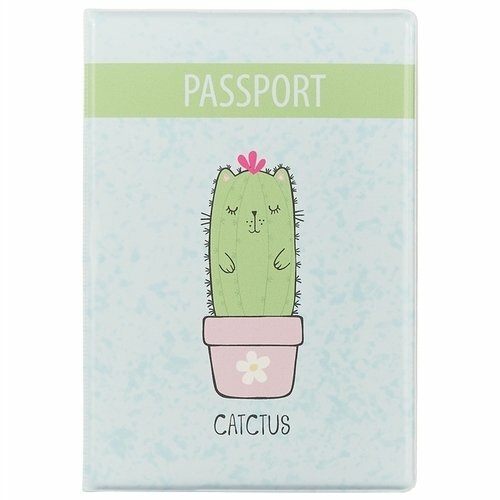 Funda de pasaporte Cat-cactus Catctus (caja de PVC) (OP2018-201)