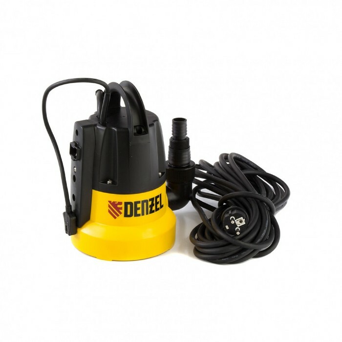 Avløpspumpe for rent vann Denzel DP500E, 500 W, løft 7 m, 7000 l / t, kabel 10 m