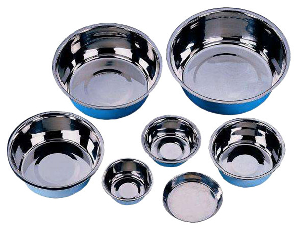 Pojedinačna zdjela za mačke i pse Nobby, čelična, srebrna, 0,3 L