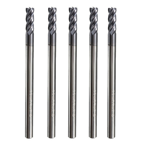 Pcs 4 Flutes 3mm Shane - Tungsten Face Milling Cutter HRC50 CNC Tool