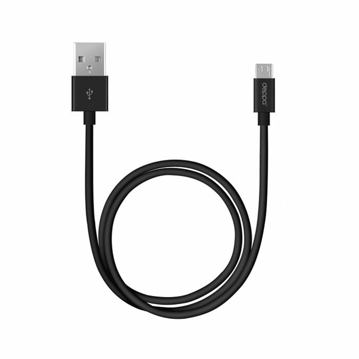 Deppa (72103) mikro -USB -kabel, svart, 1,2 m