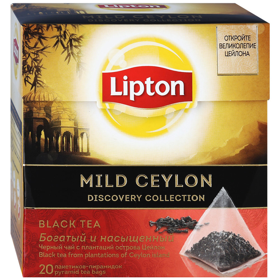 Lipton Mild Ceylon Black tea 20 pyramids, 36g