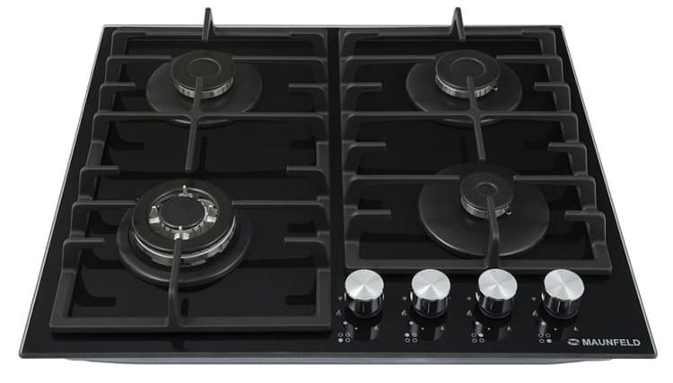 The proposed model has three closed and one open burners.