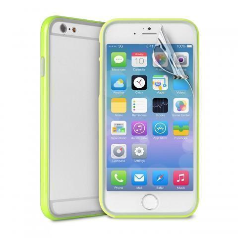 Deksel-støtfanger Puro støtfangerramme for Apple iPhone 6 Plus / 6S Plus (lysegrønn)