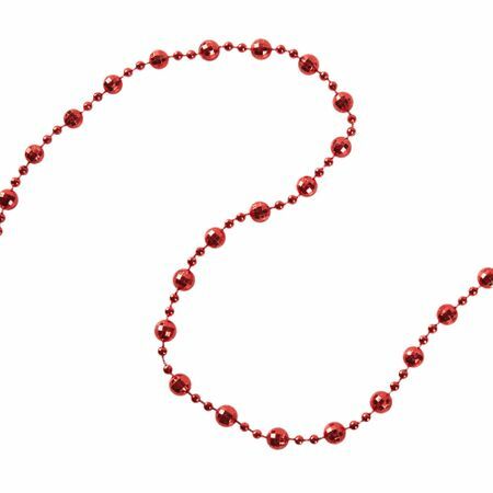 Garland " Beads" 270 cm krāsa sarkana