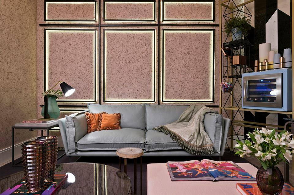 liquid wallpaper for living room interior