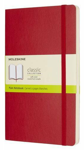 Kladblok, Moleskine, Moleskine Classic Soft Large 130 * 210mm 192p. ongevoerd paperback rood