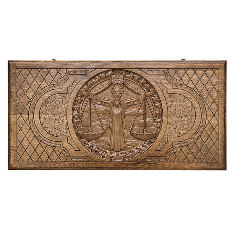 Backgammon carved Ustyan Zodiac Libra