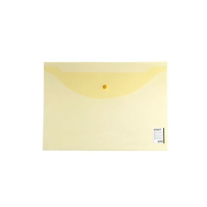 Pasta envelope com botão A4 PESSOAL 120mkm, transparente amarelo 226031