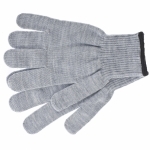 Rękawiczki dziane, akryl, kolor: szara chmurka, owerlok Sibrtech 68652