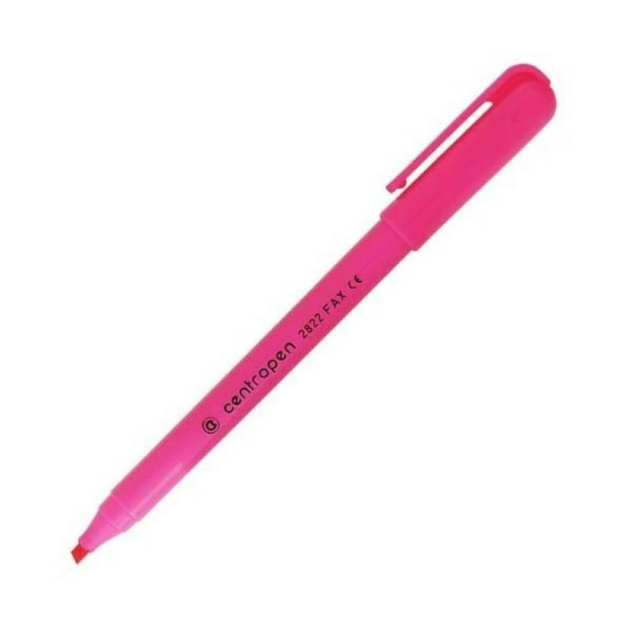 Highlighter marker 3.0 mm Centropen 2822, fluorescent pink PRICE FOR 1 PIECE !!