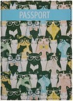 Custodia per passaporto Cool Clever Cats (pelle) (scatola in PVC) (ОК2017-03)