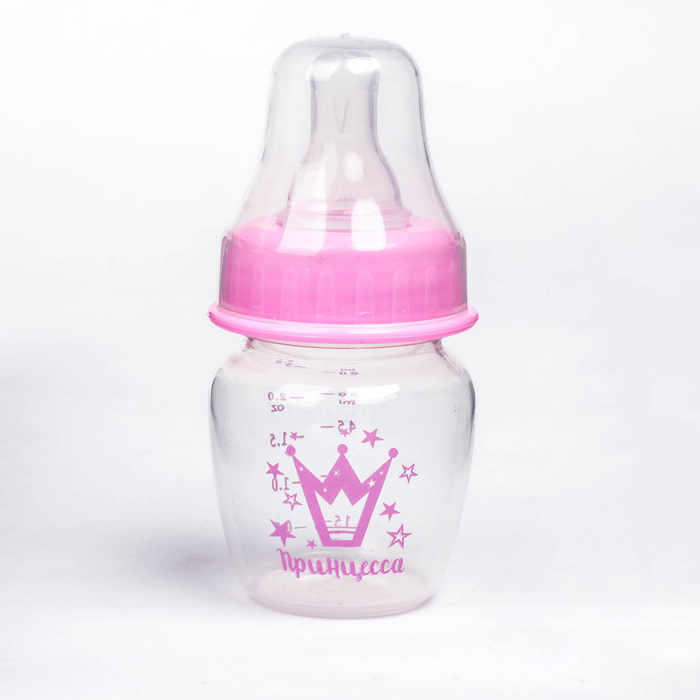 Barošanas pudele " Princess", 60 ml, no 0 mēnešiem., Krāsa rozā