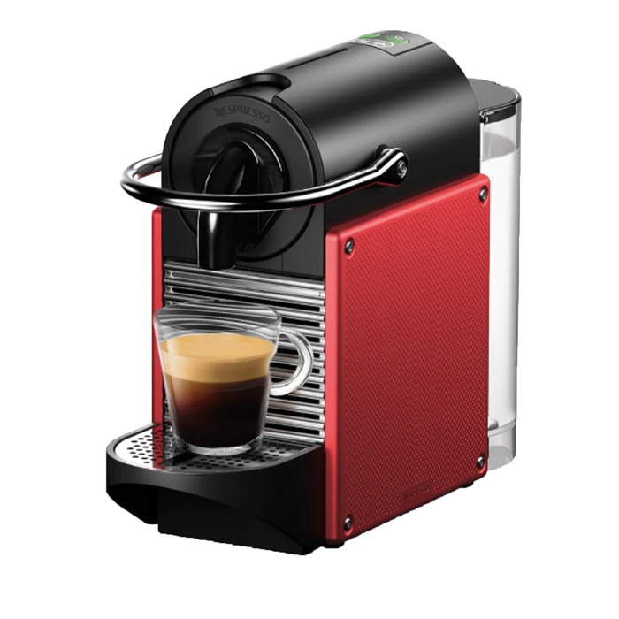 Kávovar Delonghi EN 124 R, kapsle, 1260 W, 0,7 L, červený