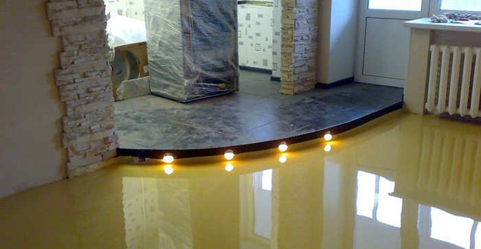 Fill methyl methacrylate self-leveling floor in the office
