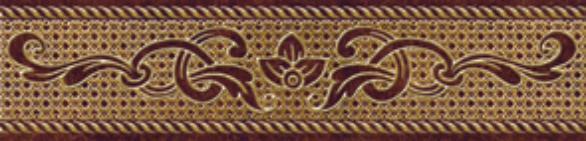 Baldosa cerámica Cersanit Romance Border marrón (RN1C111) 6x25