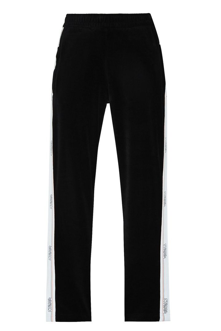 Black joggers with side stripes