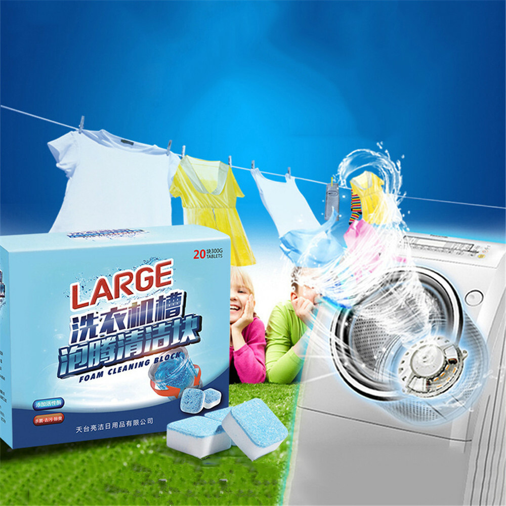 PC. / Iestatīt Veļas mazgājamās mašīnas tīrīšanas tvertnes piederumi Atkaļķošanas tīrīšanas tabletes Efektīva mazgāšanas līdzekļa atkaļķošana