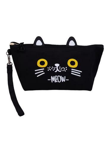 Kozmetická taška so zipsom Cat Meow (20x11) (textil) (PVC box)