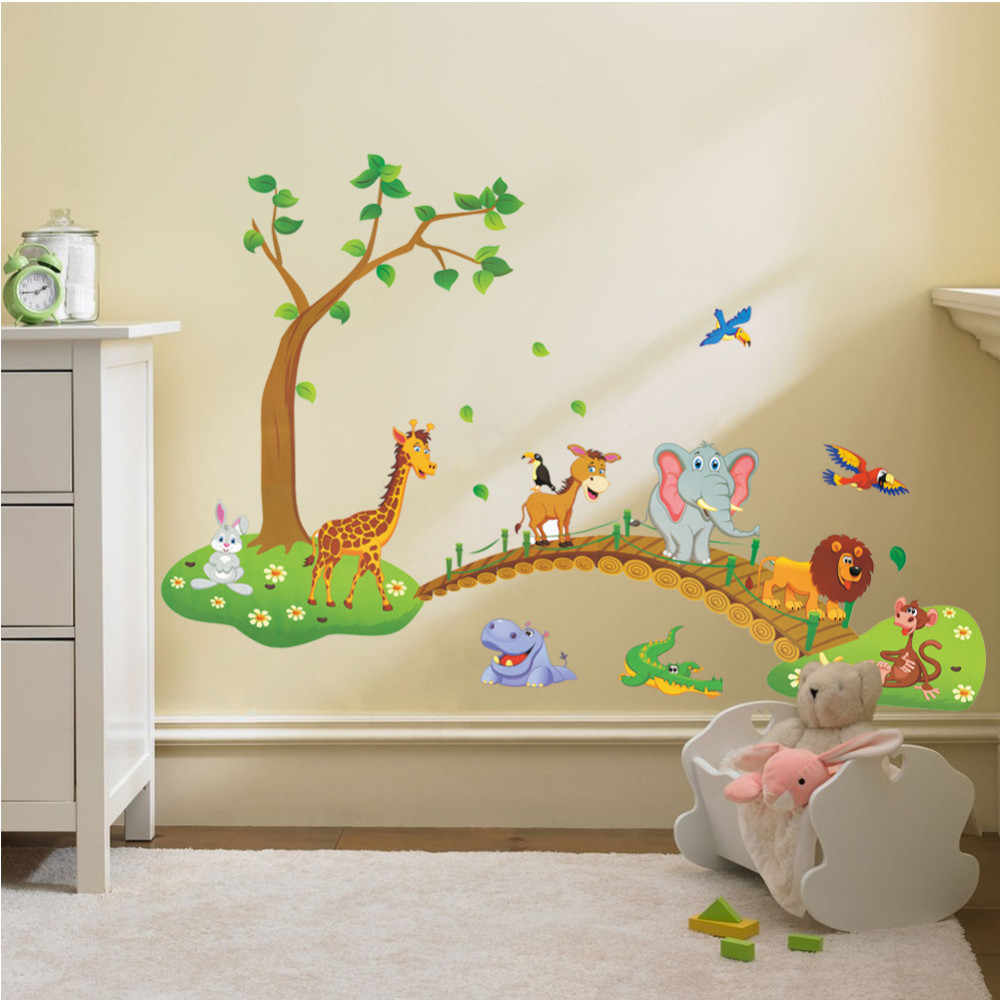stickers on the wall in the nursery