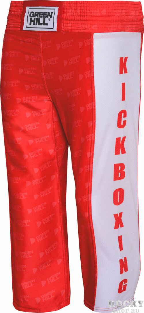 Spodnie do kickboxingu czerwone Green Hill