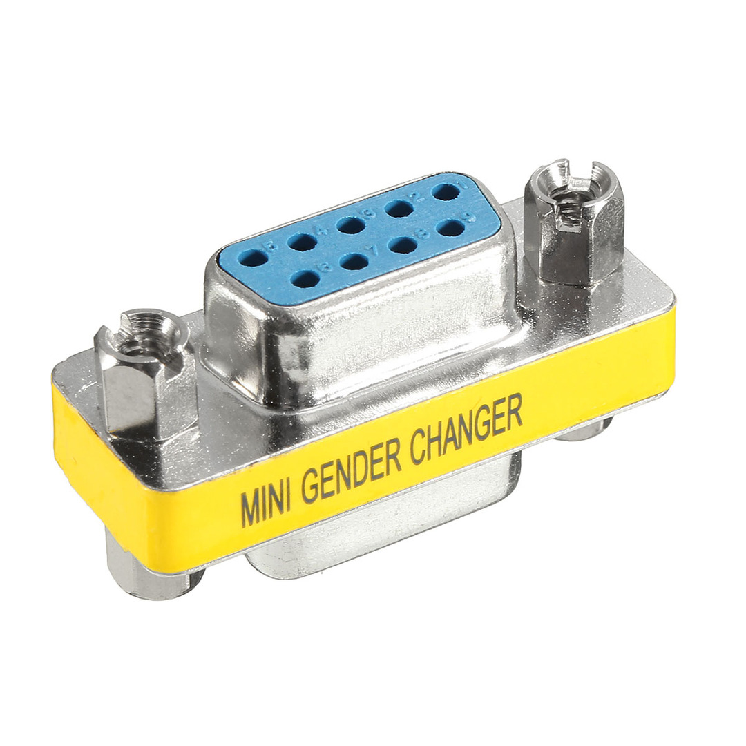 DB9 Pin Female naar Female Mini Male naar Female Adapter Connectors Geslacht Connectors