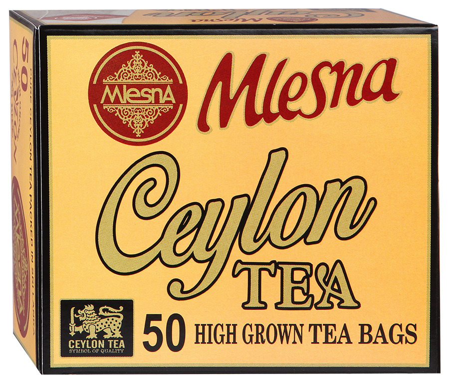 Ceylon tee Mlesna Ceylon Tea musta pakattu 50pak * 2g