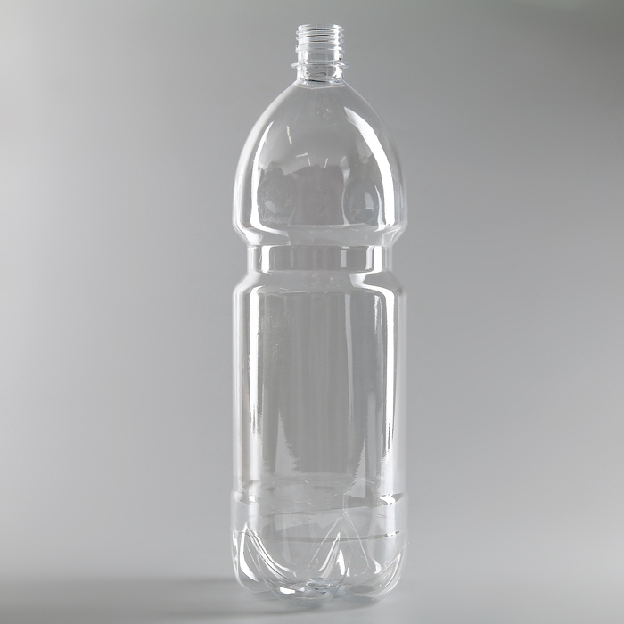 Bottiglia 2 l, PET, trasparente, senza tappo