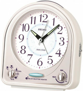 Žadintuvas „Seiko Clock QHP003W“. Kolekcija Žadintuvas