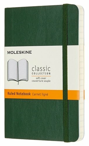 Moleskine -muistikirja, Moleskine CLASSIC SOFT Tasku 90x140mm 192p. viivain pehmeäkantinen vihreä