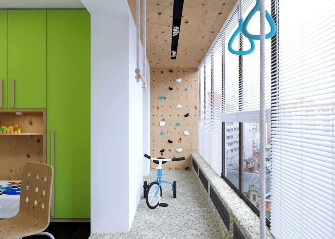 Stanza dei bambini sul balcone: idee di design interessanti, opzioni di combinazione, foto degli interni
